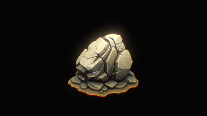 Stylized Stone 3D Model