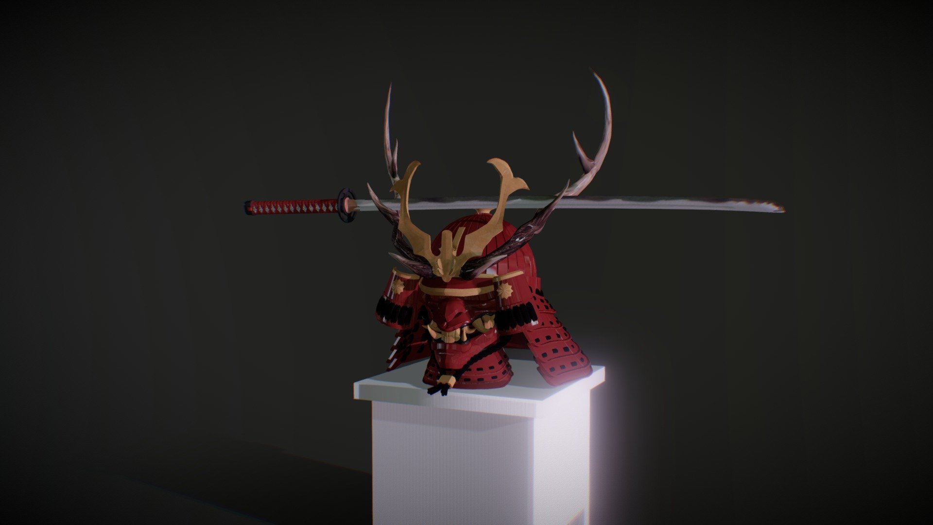 Kabuto & katana