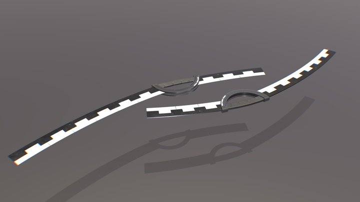 Cyberpunk Style Dual-Blades 3D Model