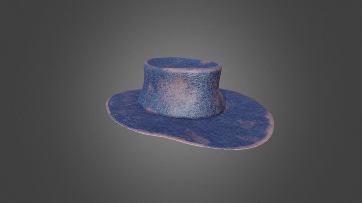 Weathered Leather Hat 3D Model