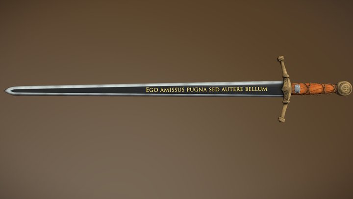 Roman Sword Game Asset 3D Model