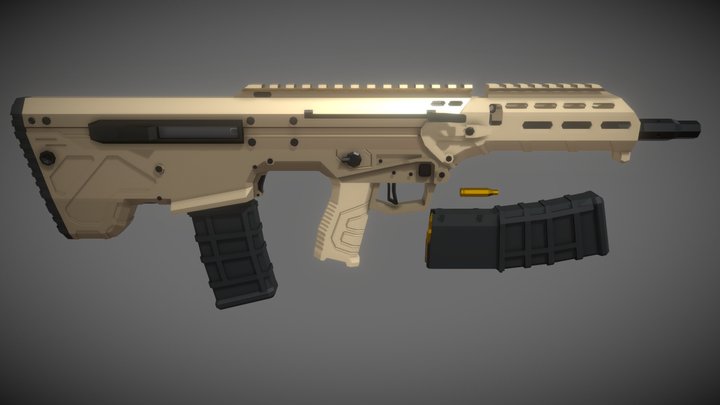 low-poly Desert Tech MDR – Modello 3D gratuito STL