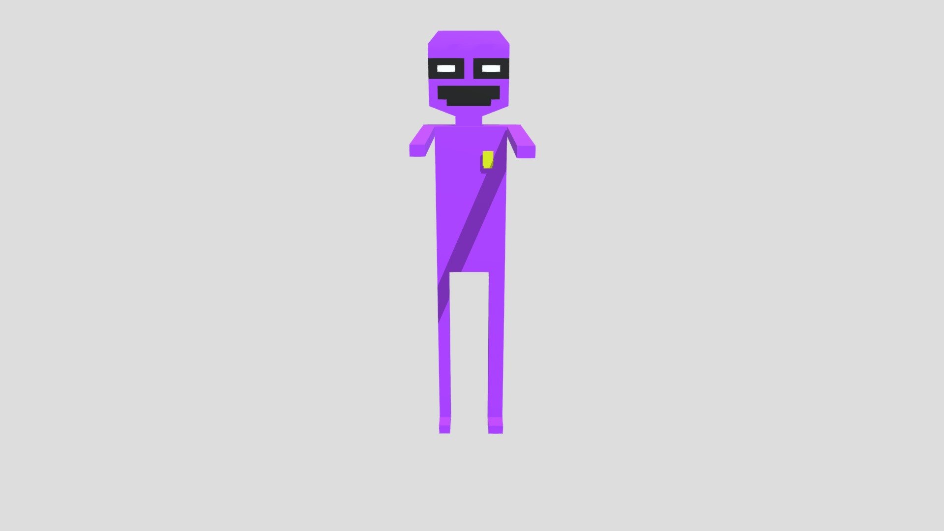 Pixel Purple Guy 3d Model No Rig
