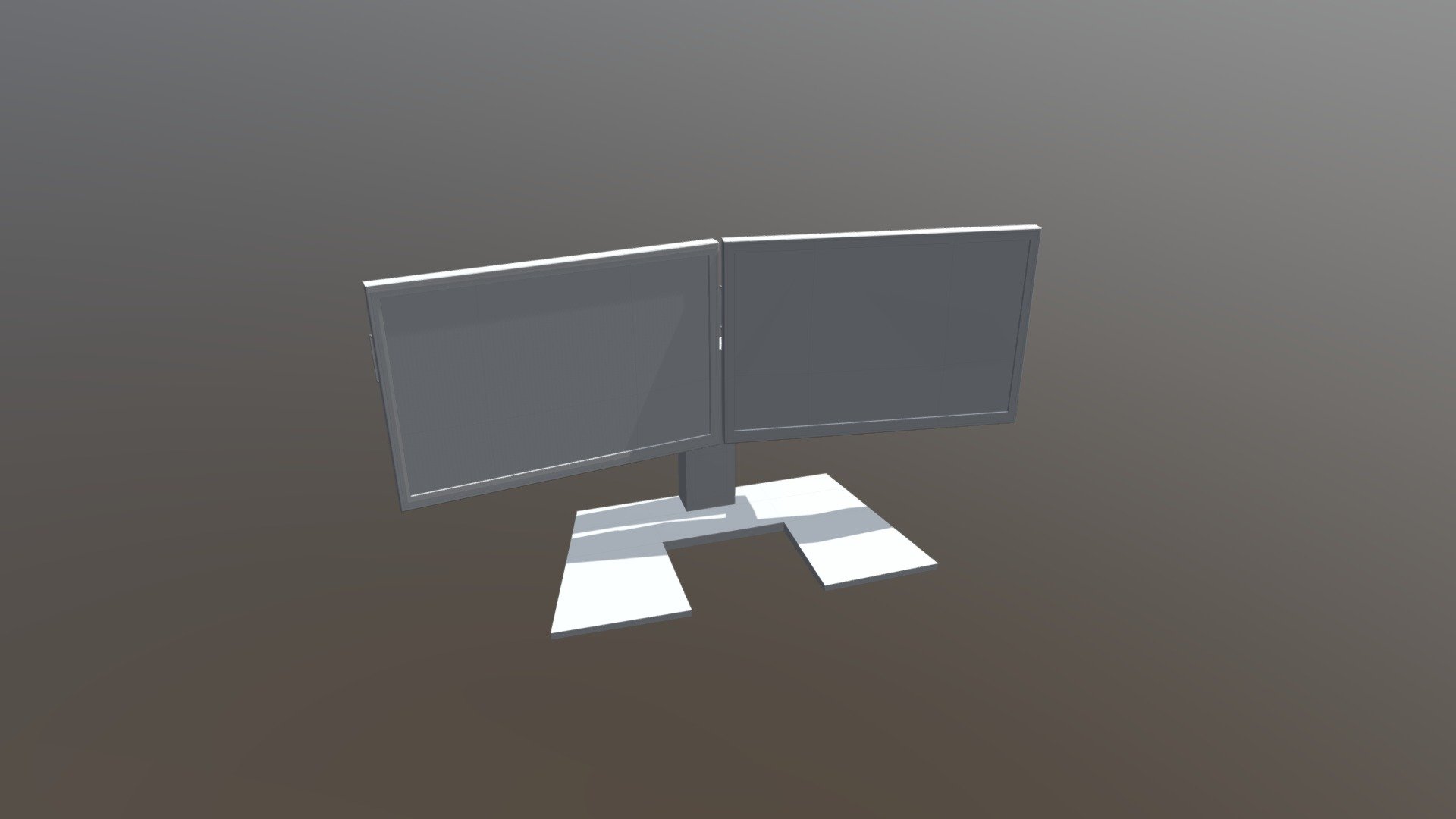 Computer Monitor Low Poly