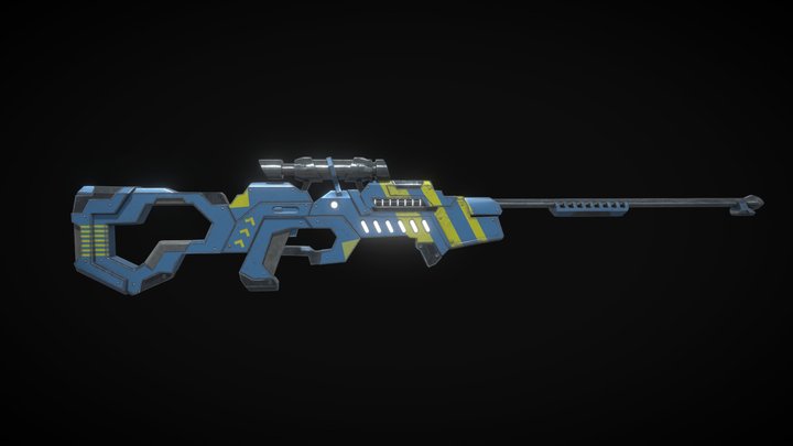 SciFi Rifle 3D Model