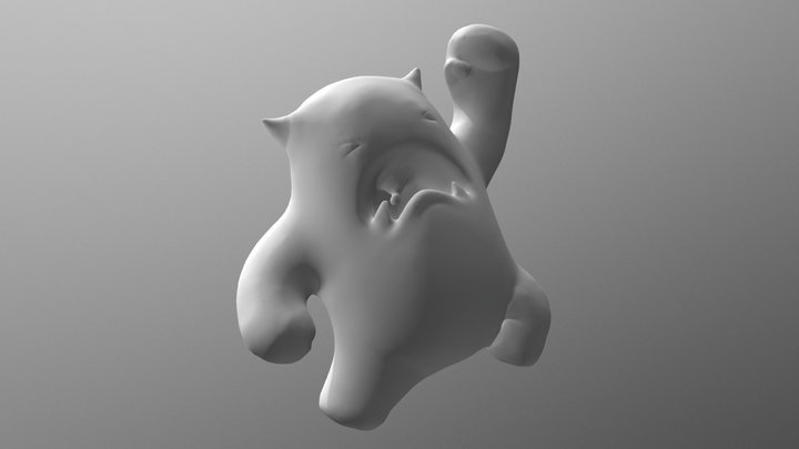 My Melvin Sculpt for CgCookie Exercise 3D Model