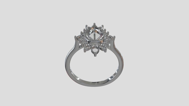 ADRG001 Diamond ring engagemet ring wedding ring 3D Model