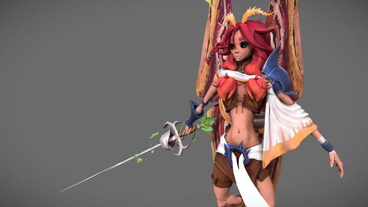 Stylized Creation - Scillia Whitewick 3D Model