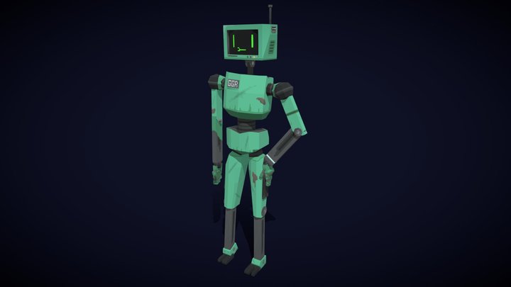 Good Green Robot 3D Model