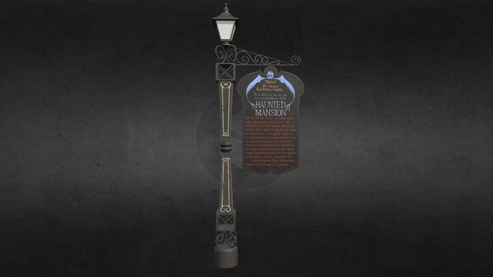 Haunted Mansion Original Promo Sign 3D Model