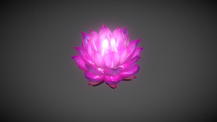 Celestial Lotus Blossom – Sacred Alien Flora – Kostenloses 3D-Modell STL