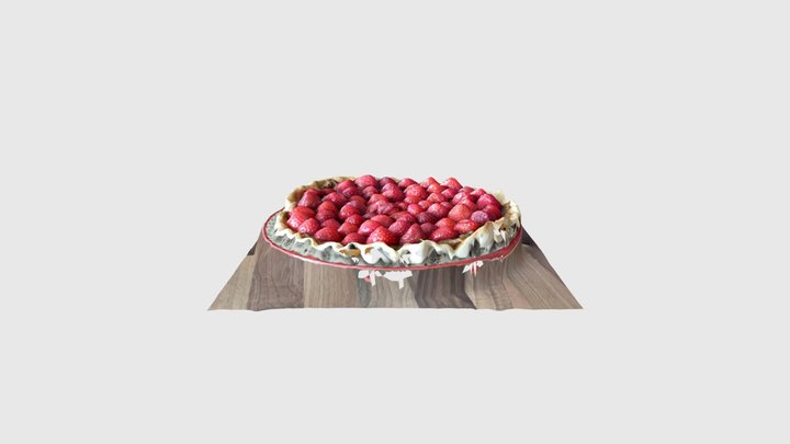 Tarte fraise 3D Model