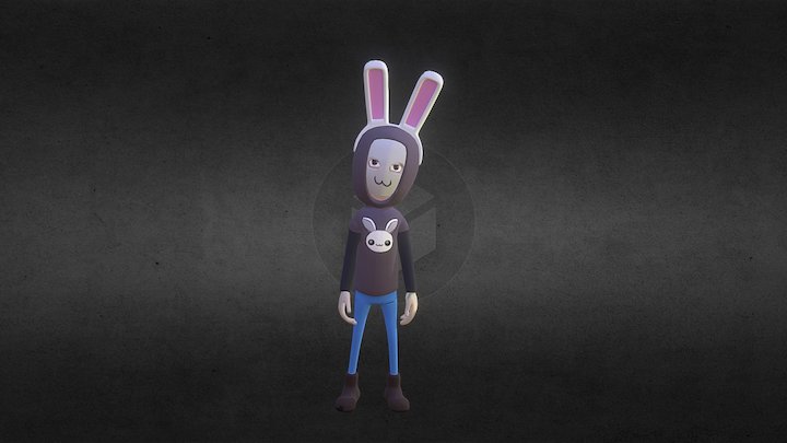 Masked Character 3D Model