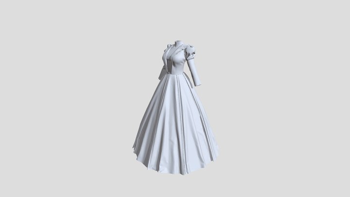 Badly simulated Dress 3D Model