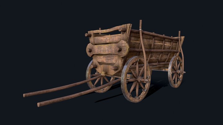 Medieval Cart 3D Model
