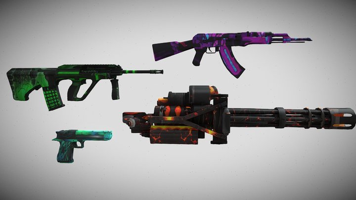 Attempt to Create Weapons Like in GTA 5 3D Model
