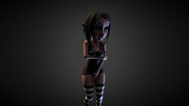 [OC] Dark Elf (Swimsuit) 3D Model