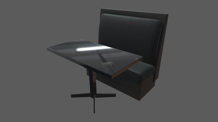 Restaurant Chair and Table Set 3D Model