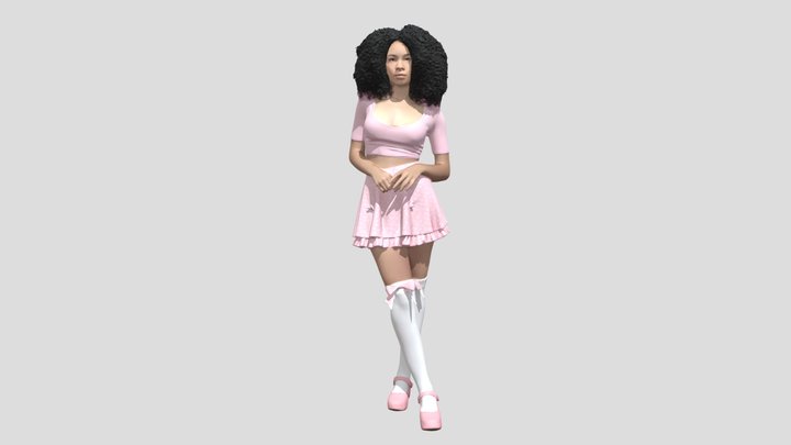 Pastel Pink Portrait – Gratis 3D-model STL