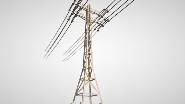 Electric Tower (Low Poly) 3D Model