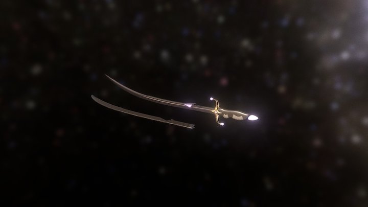 Sci-Fi Scimitar 3D Model