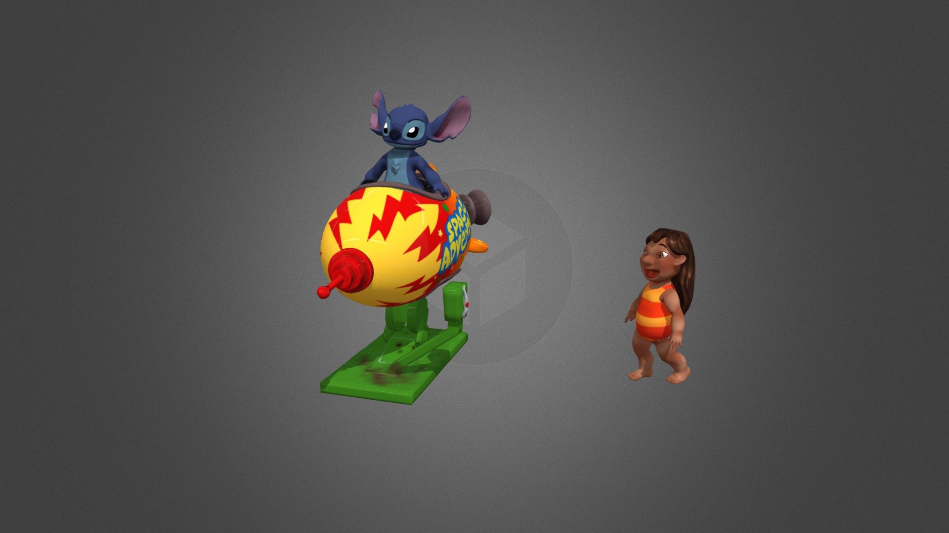 Fusée avec Lilo et Stitch