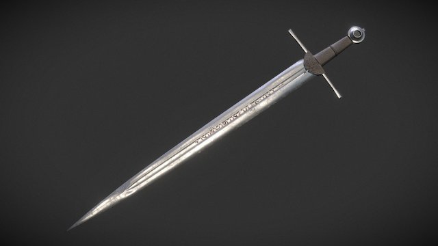 14th century one-handed sword 3D Model