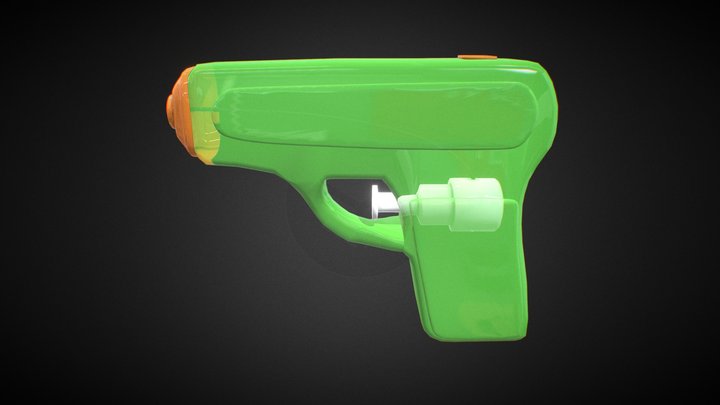 Water Gun Emoji 3D Model