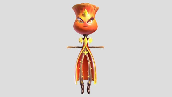 Pvz gw2 Fire Rose 3D Model