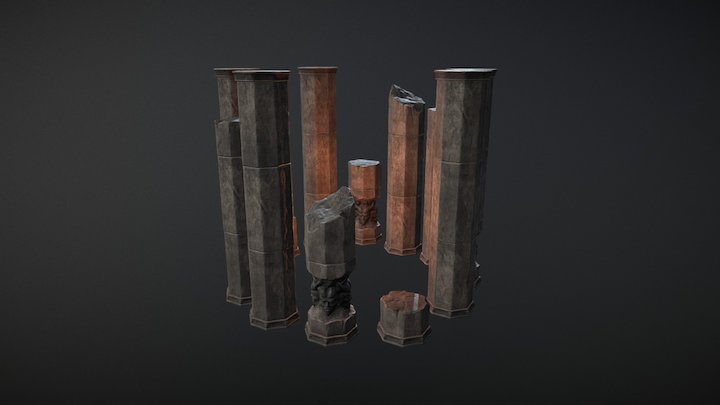 demonic pillars 3D Model