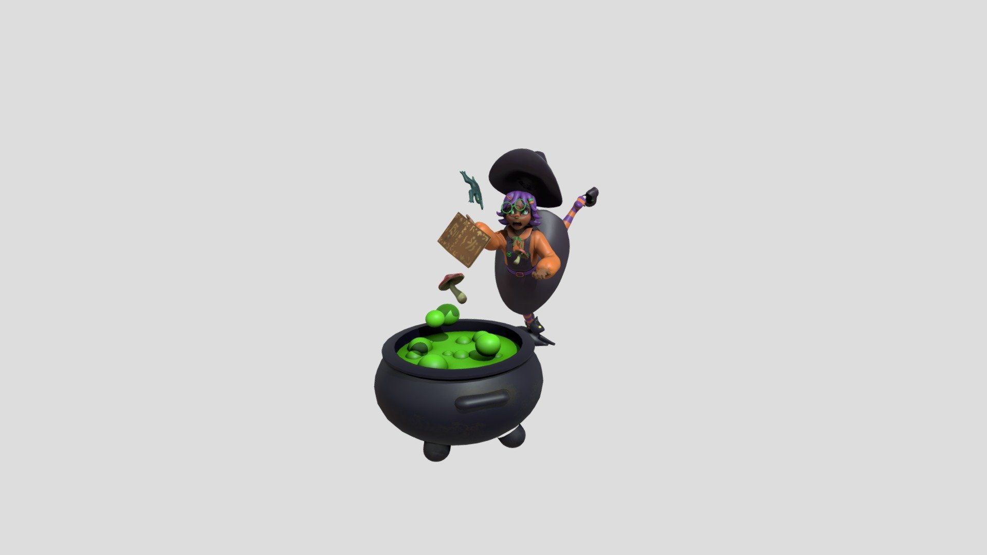 Witch`s cauldron - 3D model by therese12345 [9e7b08f] - Sketchfab
