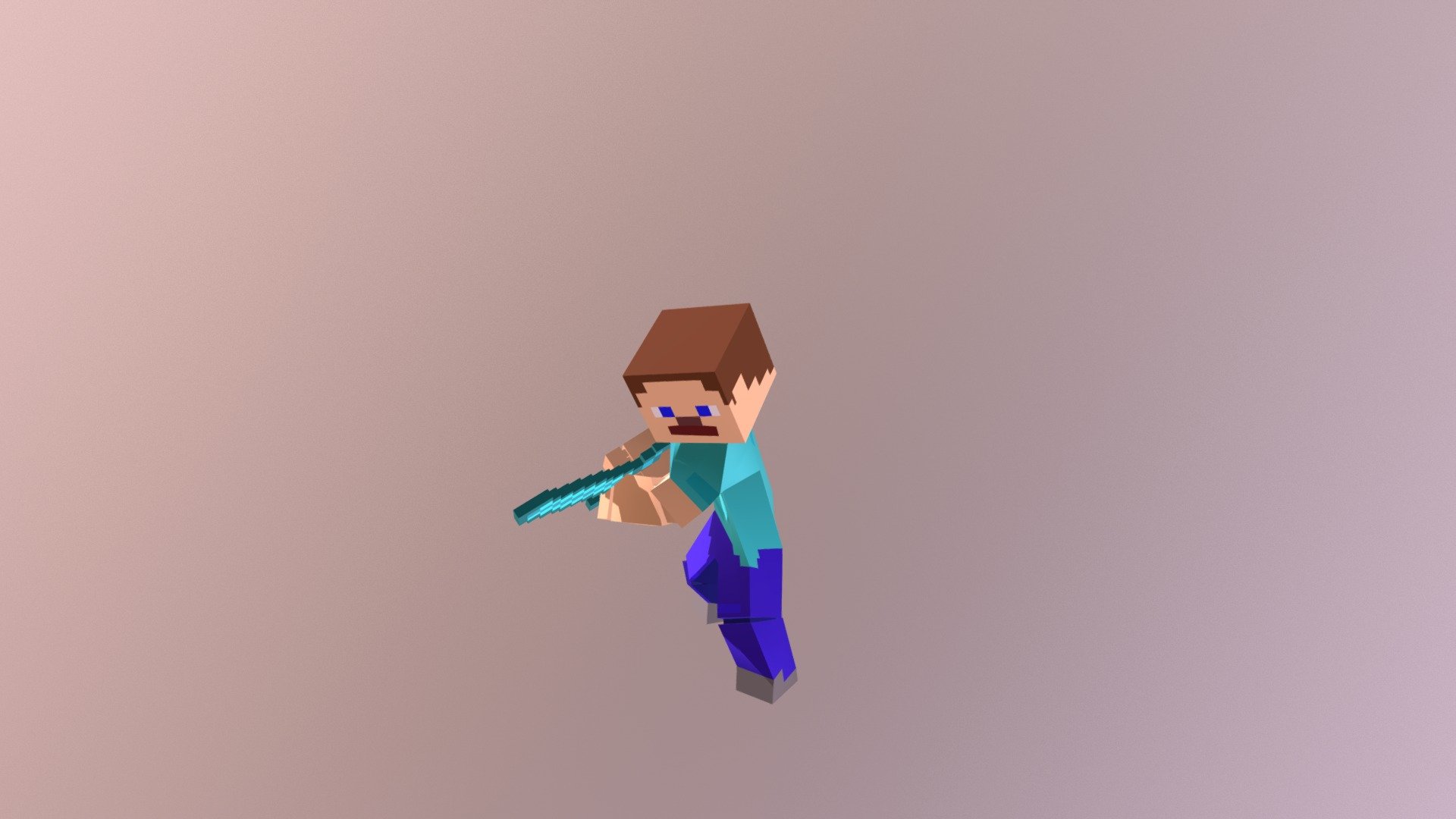 Steve Model Two Hand Sword Combo