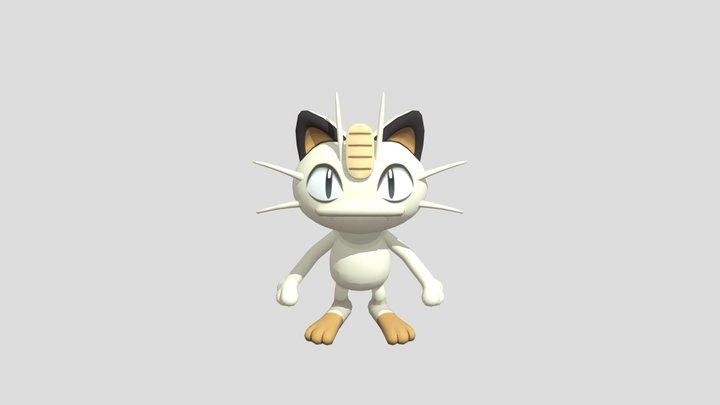 Meowth Pokemon [Animated] 3D Model