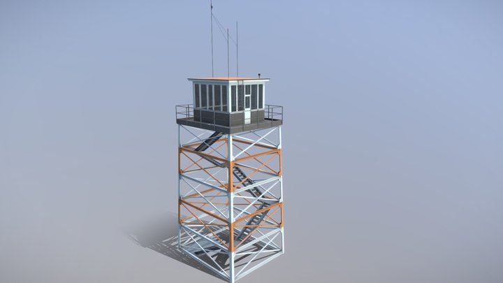 WWII Air Trafic Control Tower 3D Model