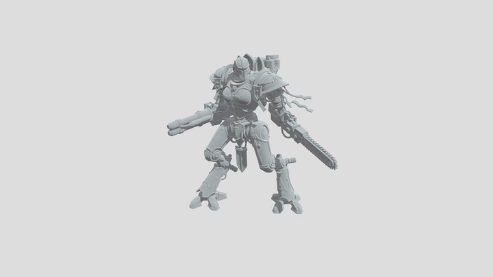 Crimson Iron Paladin 3D Model