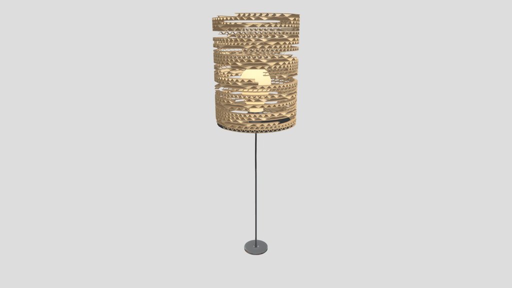 Cardboard Light Fixture Random Cylinder