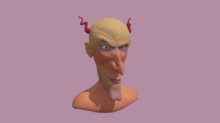 Evil_Head_Stylized 3D Model