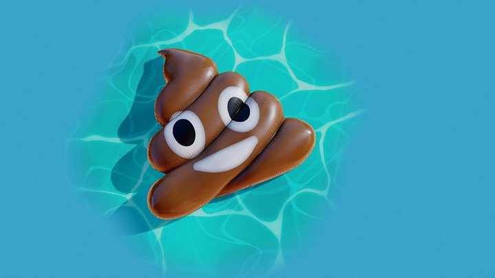 Inflatable Pile Of Poo emoji 3D Model