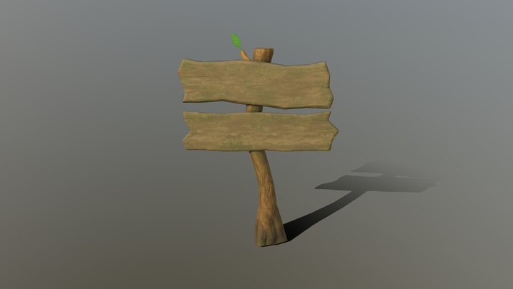 Fantasy Sign Post 3D Model