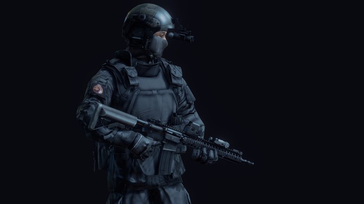 SWAT operator 3D Model