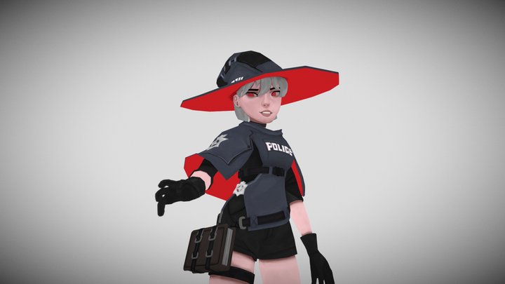 Police Witch 3D Model
