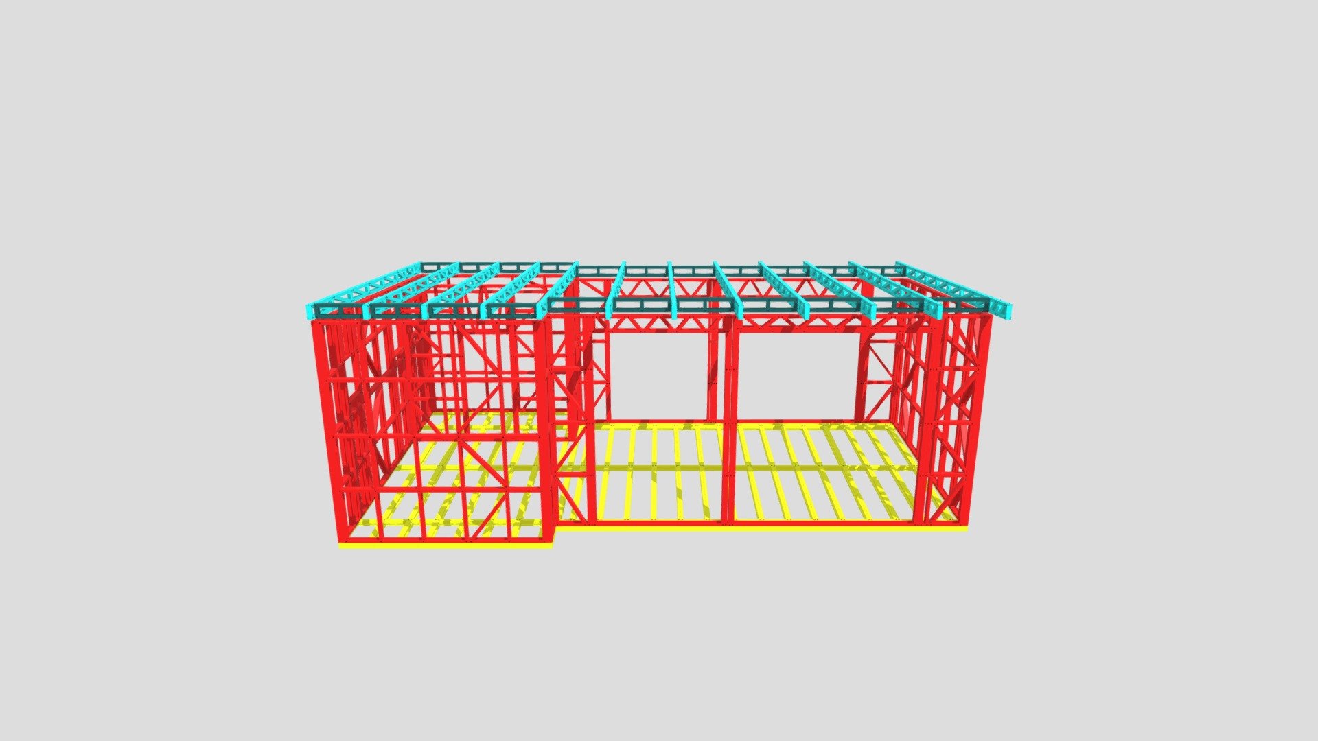 Tmarsh: Tiny House 9.0m X 4.2m - Download Free 3d Model By Steel Frame 