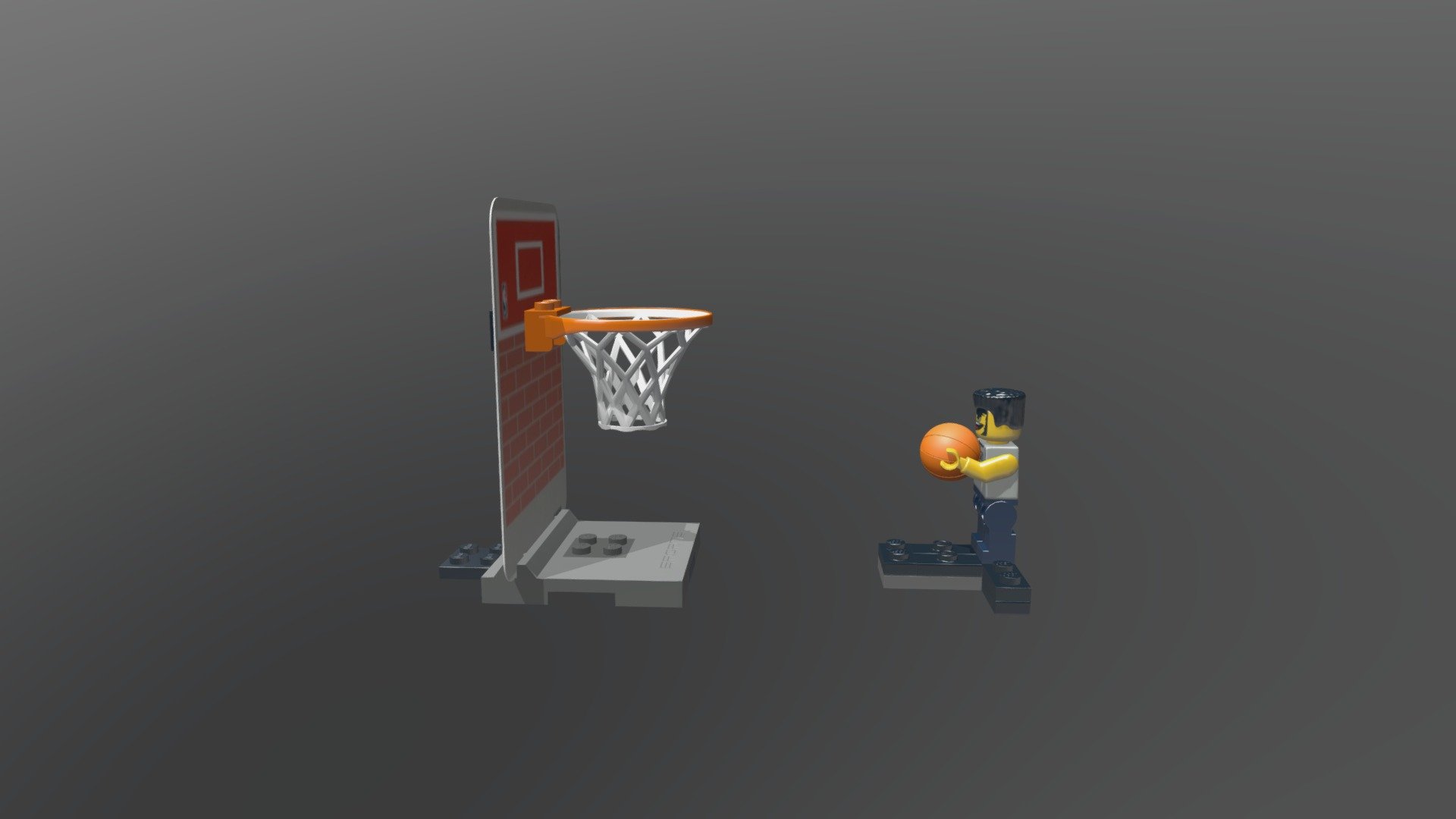 LEGO Basketball Practice Shooting