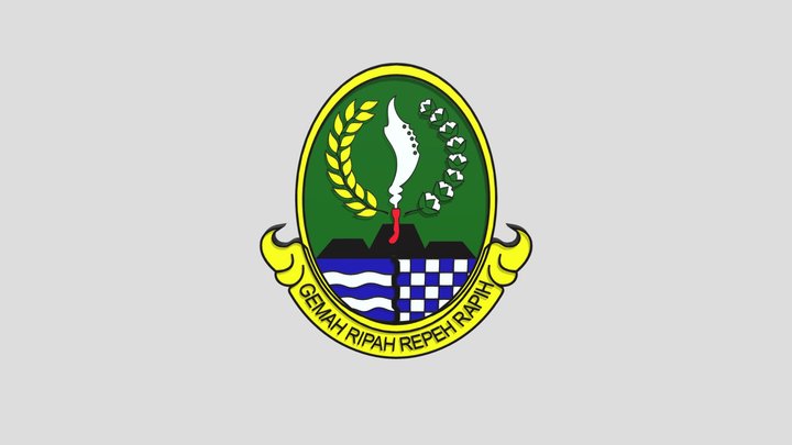 West Java Provincial Government 3d logo 3D Model