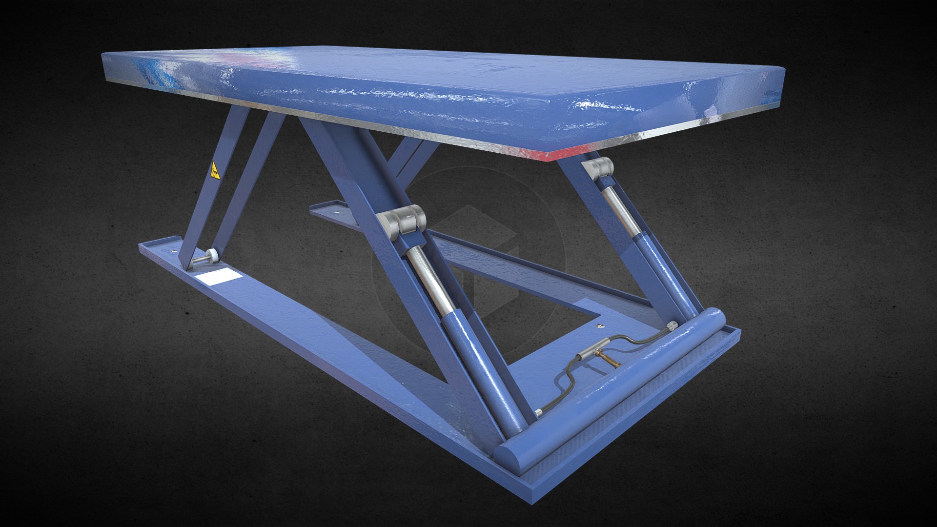 3D model Lifting table 2 - This is a 3D model of the Lifting table 2. The 3D model is about a model of a jet fighter.