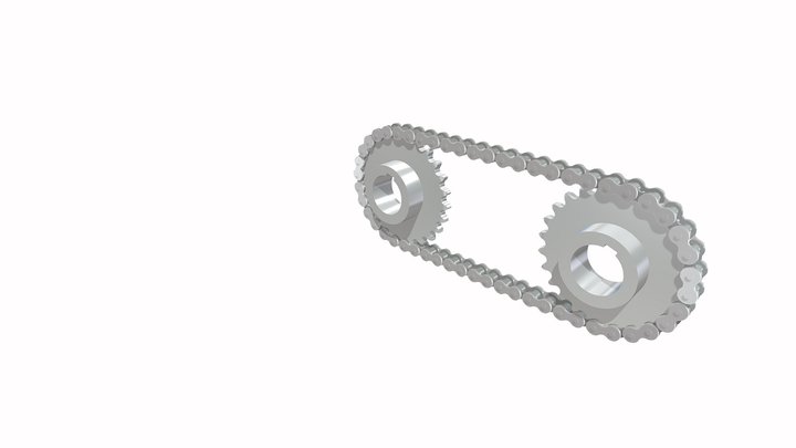 Cadena y Piñon 3D Model