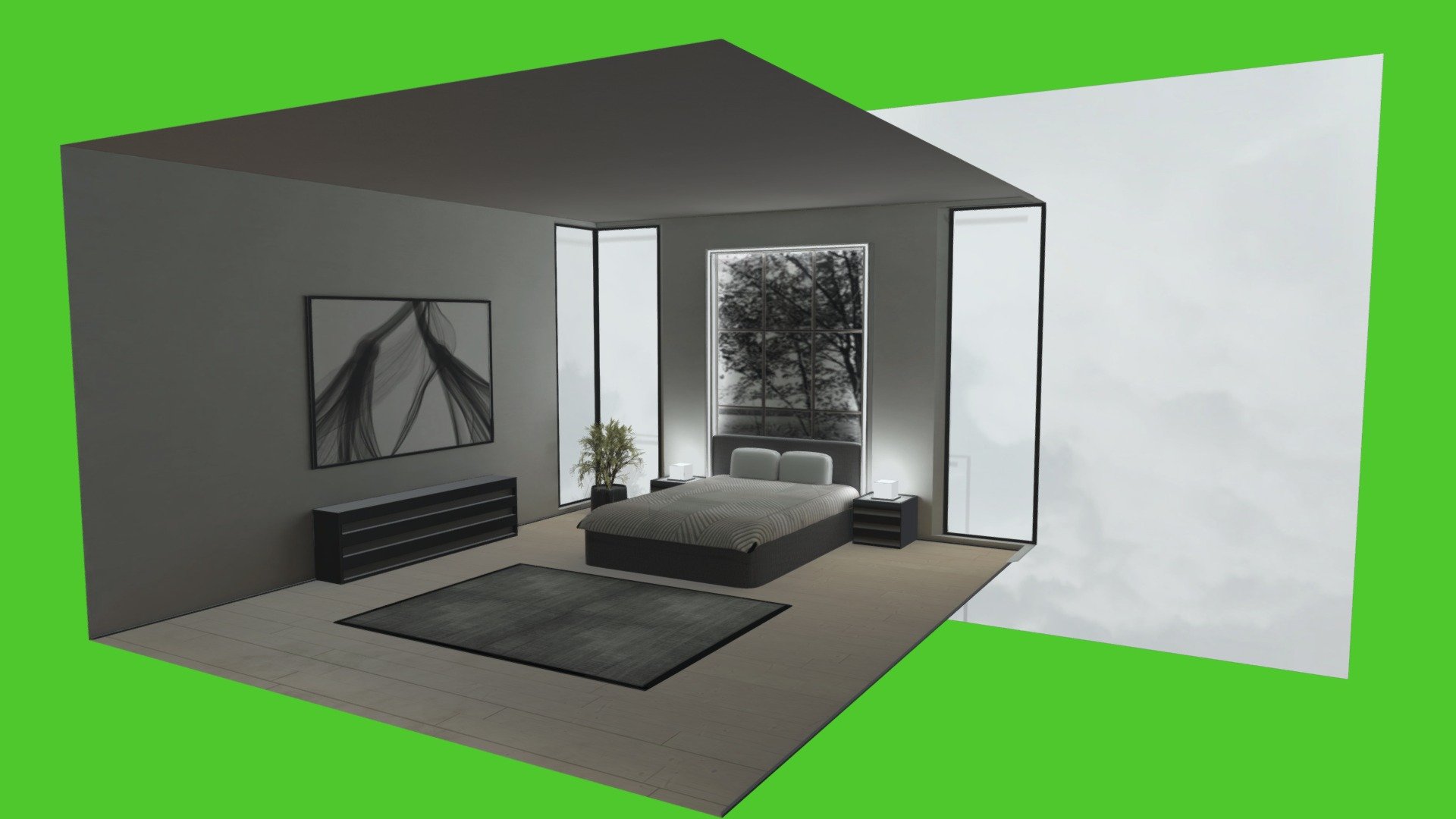 minimalistic_modern_bedroom - Download Free 3D model by ap-school ...