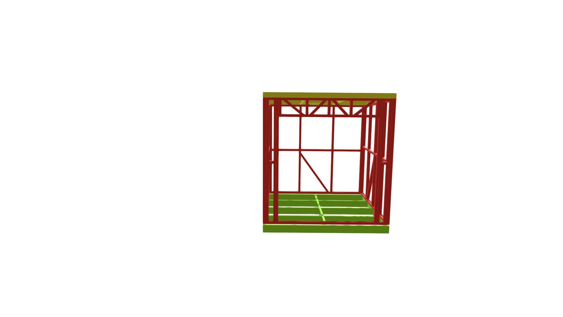 2.4 x 2.4m Shed - 3D model by Steel Frames Direct & Go Tiny Frame Kits ...