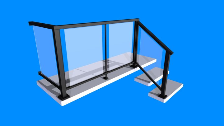 Rampes en verre - #440VR D22C 3D Model