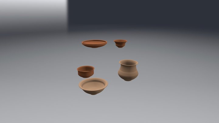 Conjunt ceràmica ibèrica s.IV aC. 3D Model